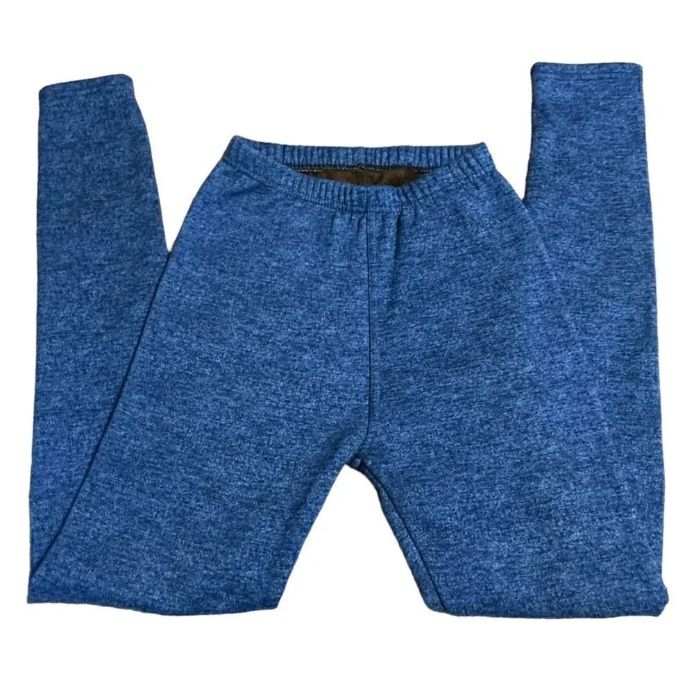 Just Cozy inc, Fleece lined blue leggings NWOT